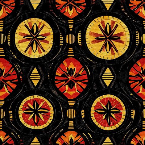 Tela decorativa para exteriores Oxford - Motivo africano  DX18022 (1/5)