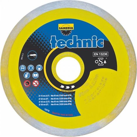 SAMEDIA 000046/001 Laser diamond disc jc standard diam 230 bore 30-25 4