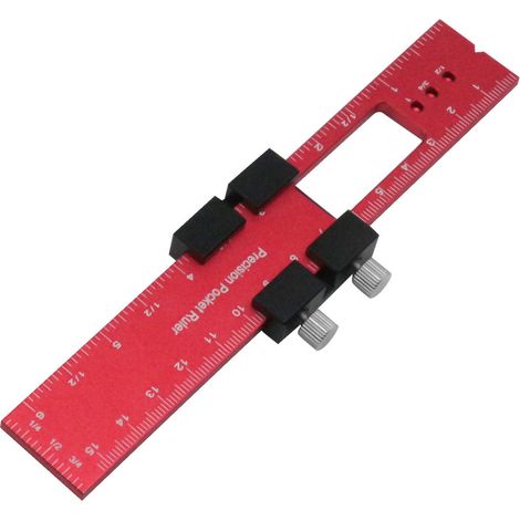 Règle Bois Poche Précision Coulissante Métal Pouces Métrique T 160mm (1/5)
