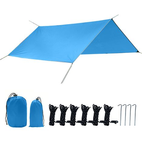 Hamac imperméable Camping bache pluie mouche tente empreinte abri auvent parasol auvent 3m  3m (1/3)