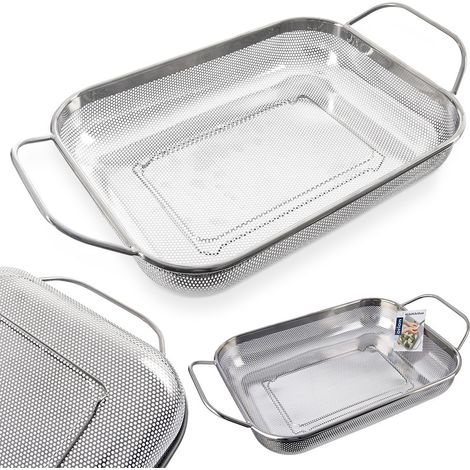 Colador de cocina rectangular grande de acero inoxidable para colar (1/5)