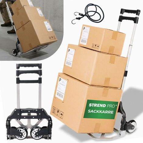 Sackkarre Strend Pro, Transportwagen, klappbar, Treppensteiger, teleskopisch, max. 75 kg (1/5)