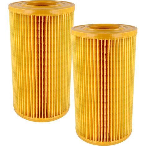 vhbw 2x Filtro plisado compatible con Allaway KP1500, KP1800, VS 65, VS65, Serie K, Serie KP aspiradora - naranja (1/4)