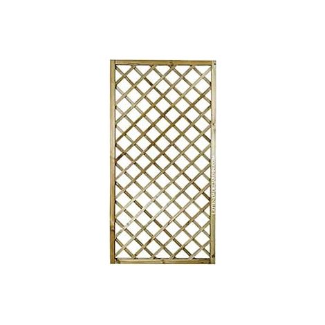 Suinga – Panneau treillis en bois autoclavé 50x180 cm – Carrés de 9 cm pour séparation d'espace – Décoration de jardin durable