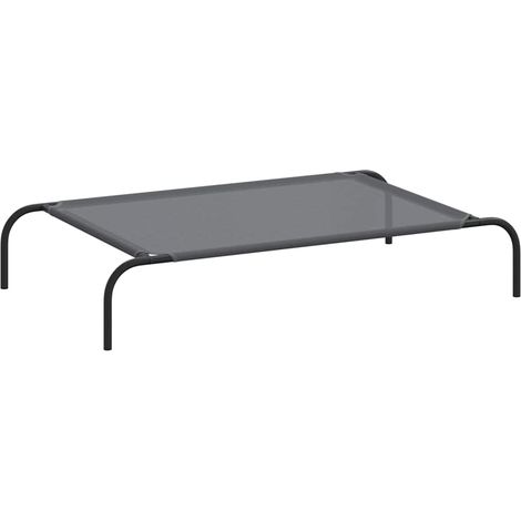 Cuccia per Cani Rialzata Grigia 110x65x20cm Textilene e Acciaio vidaXL (1/5)