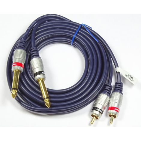 Cavo 2RCA-2x6.3 mono con connettore MK50, 1,5 m