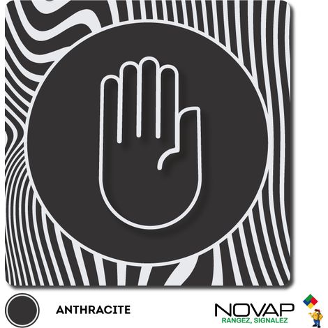 Plaque Privé - Design Anthracite 90x90mm - 4330846 (1/3)