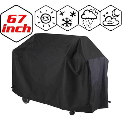 Housse Barbecue Bache Couverture Imperméable de Couvercle Gril Protection BBQ Anti-UV/Anti-l'eau - 170x61x117cm (1/5)