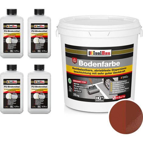 Pintura para suelos de resina IsolBau 2K para hormigón, 25 kg, estilo rústico (1/5)