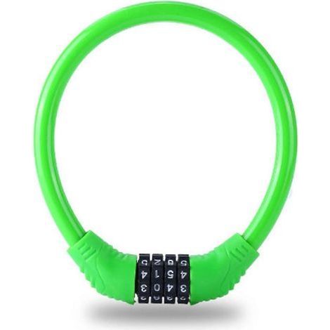 Lock Bike Lock Cable Coiled Secure 4-Digit Password Setting Bike Lock for Bicycle Mountain Bik Outdoors