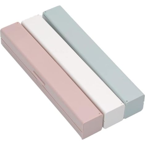 Distributeur et découpeur d'emballage pour Film étirable et Papier d'aluminium, Coupe Lisse, HWD : 31,5 cm x 4,5 cm x 4,5 cm, PP + Lame en Acier Inoxydable (1/5)