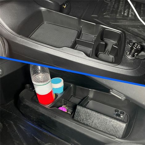 Vano portaoggetti nel bracciolo della console centrale dell'auto, vassoio inferiore per riporre accessori interni per EV6 (1/2)