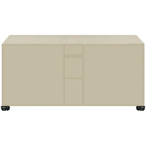 Housse Salon de Jardin Rectangulaire 87x87x77cm,Housse de Protection pour Meubles Jardin, 420D Tissu Oxford RéSistant à La Vent Pluie UV DéChirure（Beige） (1/5)