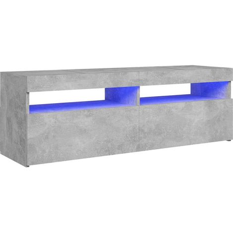 Mobile TV multimediale scaffale per televisione televisione buffet sala da pranzo soggiorno camera da letto con luci a LED 120 x 35 x 40 cm grigio 020026521