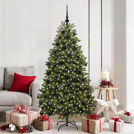 Künstlicher Weihnachtsbaum Grün 180 cm PVC und Metall