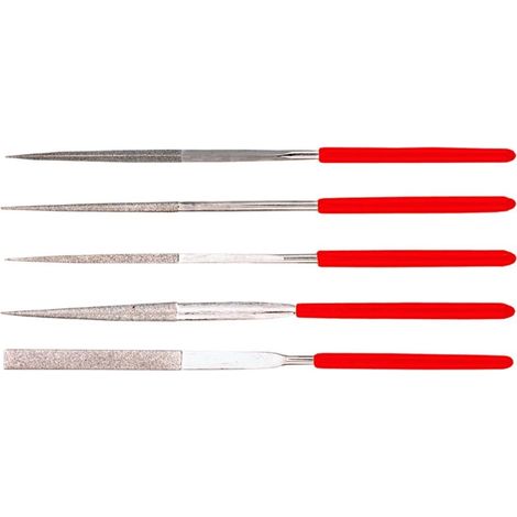 Lime ad ago diamantate, set da 5 pezzi.
