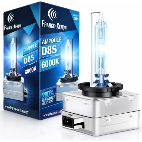 1 x Ampoule D8S 6000K FRANCE XENON - Garantie 2 ans - 25W - PK32d-1 - Compatible 66548
