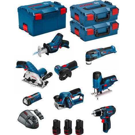 BOSCH Kit 12V BMK8-28FD3 (GSR 12V-15 + GKS 12V-26 + GWS 12V-76 + GST 12V-70 + GOP 12V-28 + GSA 12V-14 + GHO 12V-20 ) (1/5)