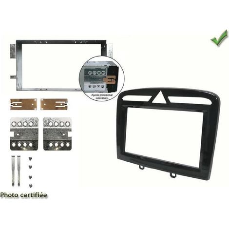 KIT 2 DIN compatible avec PEUGEOT 308 09-13 308CC ap09 408 ap10 RCZ ap10 NOIR LAQUE