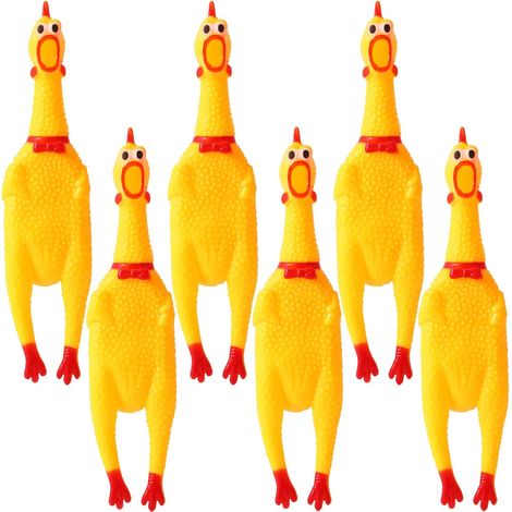 Poule qui crie farce et attrape jouet creatif pour enfants poule en caoutchouc qui hurle accessoire pour fêtes et anniversaires