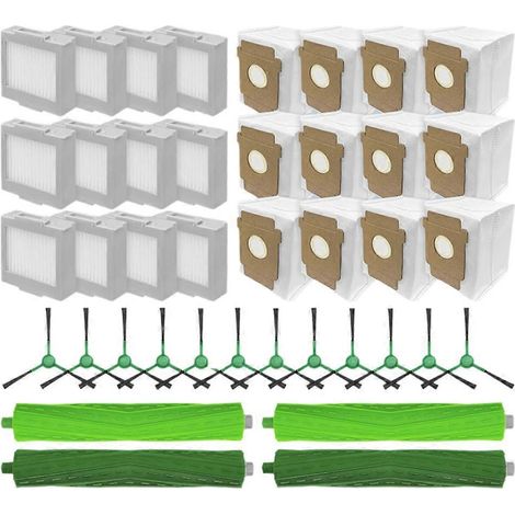 Accessoires et pièces détachées pour iRobot Roomba Plus 504 / Roomba Max 705 : brosse latérale rotative, filtre HEPA et sac à poussière. (1/5)