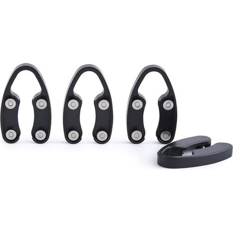 Set di 4 pezzi composto da taglia-tappi per bottiglie di vino, apriscatole e cavatappi in foglio di alluminio, colore nero. (1/5)