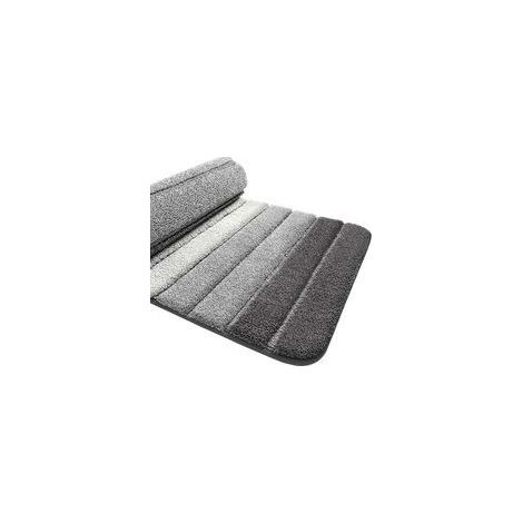 Rutschfeste Badematte, extra weicher Badezimmerteppich, maschinenwaschbar, wasserabsorbierend, 40 x 60 cm, Grau (1/5)