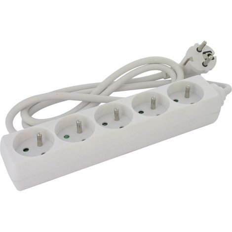 Mehrfachsteckdose Standard 3g 1,5mm² Ohne Schalter 5 x 2p+t