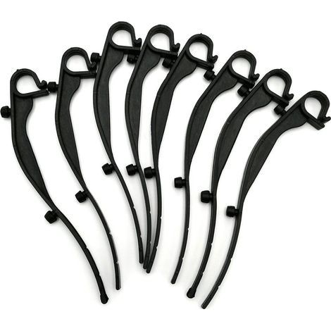OSE – Lot de 8 crochets de fixation pour grillage chéneau – Plastique 16cm – Empêche l'encombrement des chéneaux – Diamètre crochet 150mm