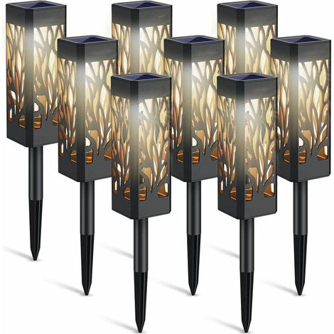 Solar Powered Lights Outdoor, 8 Pieces Garden Decoration Solar Lantern with Warm White Light, IP65 Waterproof Auto On/Off Outdoor Solar Light for Outdoor Yard Yard Lawn 4UuVTqWnU (1/5)