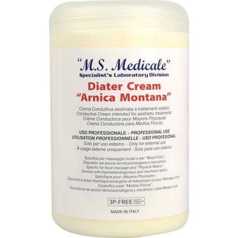 GIMA - Crema Conduttiva Diater Arnica idratante e protettiva per potenziamento di terapie muscoloscheletriche e tecar, barattolo da 1 litro, 28346 (1/5)
