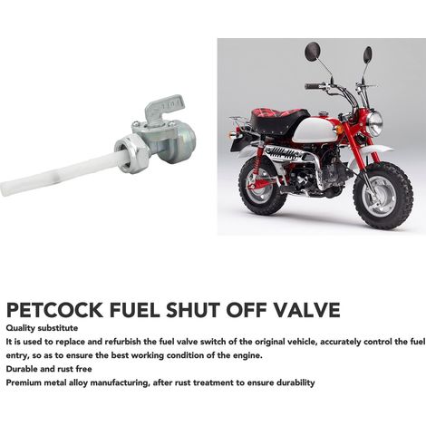 Robinet D'essence Moto pour Z50R ATC185 TX200 Vélos 49 à 80cc 2 Temps Valve Alliage Métal (1/5)