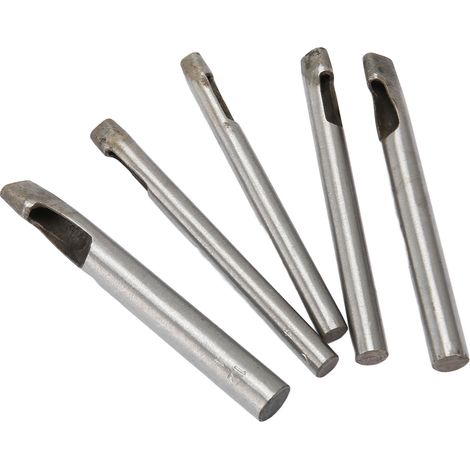 Ensemble de 5 poinçons ovales (6x4mm/7x4mm/8x4mm/10x4mm/12x4mm), outils de perforation en acier haute dureté et cuir adaptés au caoutchouc et à la toile.