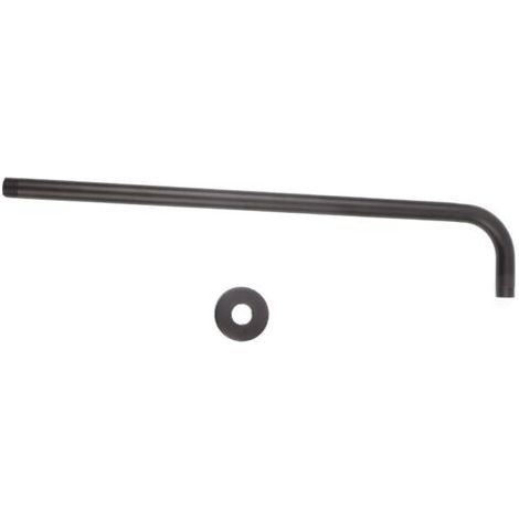 QORVA-Bras de douche en acier inoxydable, tuyau d'extension de pomme de douche, accessoires de matériel de douche de salle de bains, noir 52cm
