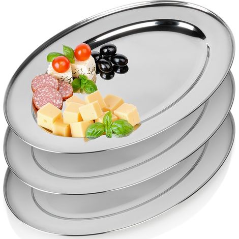 Ovale Stahlplatte 40x27 cm 3 Stück. (1/5)