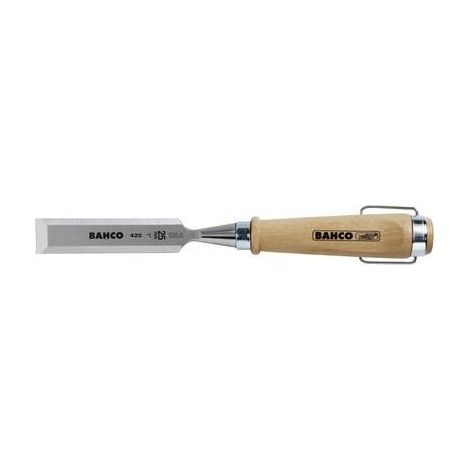 Scalpello per legno, impugnatura in legno, ghiera in acciaio nichelato, 38 x 140 mm Bahco 425-38 (1/2)