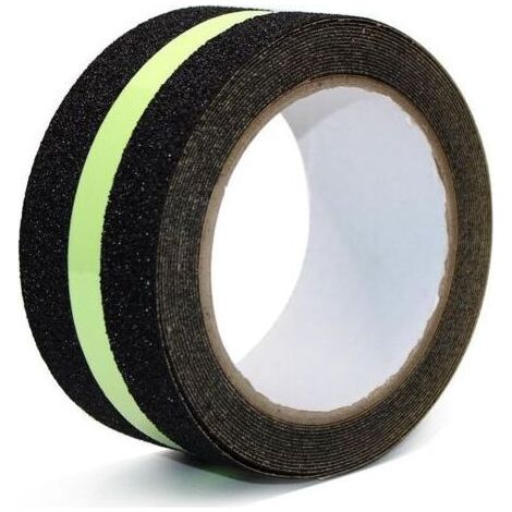 Ruban ADHESIF ANTIDERAPANT 50 mm x 5 m Noir avec Bande Fluo (1/5)