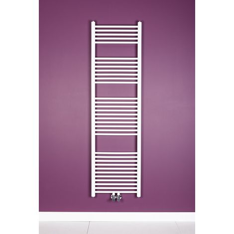 WarmeHaus Heated Towel Rail Radiator Ladder Style Bathroom Radiator Rad Straight 1760 x 500mm White (1/5)