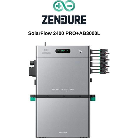 Zendure SolarFlow 2400PRO mit AB3000L, 5.28kWh Speicher für Balkonkraftwerk