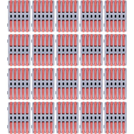 Lot de 20 connecteurs rapides SPL, épissure de câble souple et rigide, 5 ports, pour éclairage, moteur et alimentation électrique (1/5)