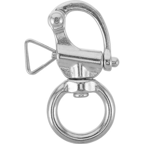 Mousqueton pivotant pour bateau : crochet d'amarrage marin en acier inoxydable de 65 mm - clip de sécurité à dégagement rapide - accessoire de ligne pour yacht - crochet de chaîne d'ancre pour la navi (1/5)