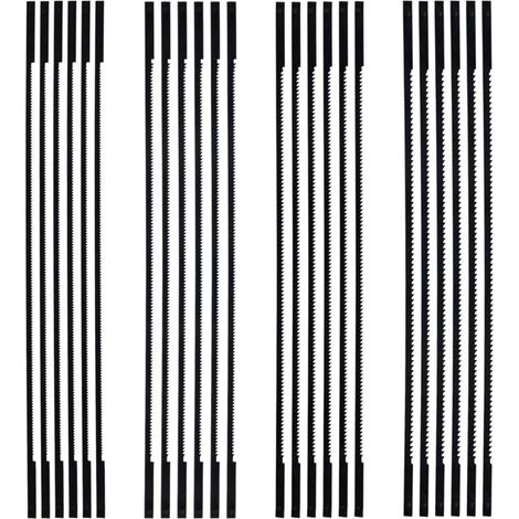 24 pièces Lames de scie à chantourner Assortiment de lames de scie à chantourner 6-1/2 15TPI 20TPI 24TPI 28TPI pour la réalisation de courbes complexes
