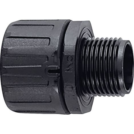 HellermannTyton 166-21024 HG18-S-M20-PA66-BK Raccord de tuyau noir M20 droit 1 pc(s)