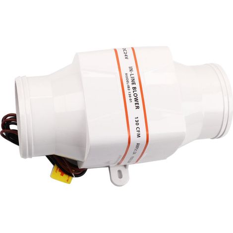 Ventilateur de cale marin en ligne de 3 pouces, ventilateur de Ventilation puissant et silencieux pour Yacht, bateau, camping-car (24V) (1/4)