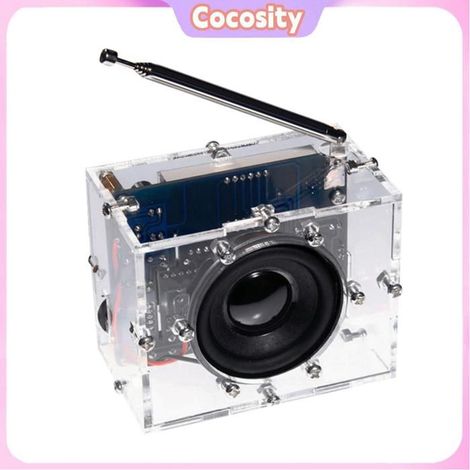 Kit de radio FM - COCOSITY - Kit DIY - Affichage LED - Alimentation USB 5V - Haut-parleur inclus (1/5)