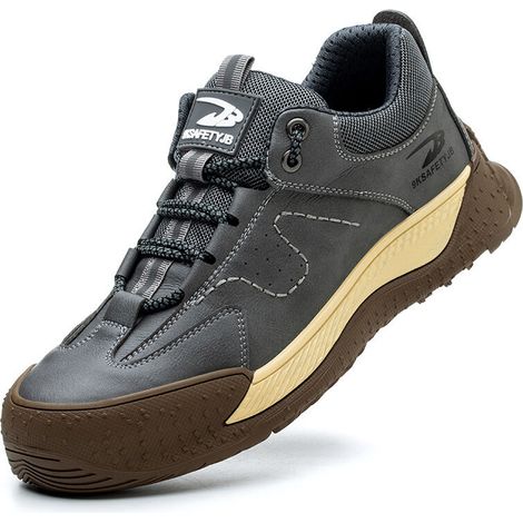 Les chaussures isolées 6KV sans métal pour hommes et femmes peuvent porter des chaussures de sécurité anti-écrasement et anti-crevaison-chaussures de travail de soudage-43EU-gris (1/5)
