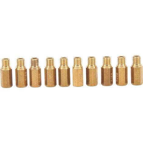 10 main metal carburetor jets, 5mm x 0.8mm thread, compatible with Keihin PWK/PE, OKO, KOSO (1/3)