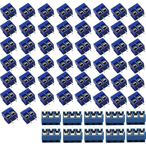 2P 3P Panneau de jonction à vis PCB Connecteurs soudables 60PCS (1/5)