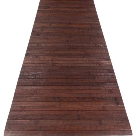 TAPPETO cucina IN LEGNO bamboo WOODY unito MARRONE Cm. 50x100