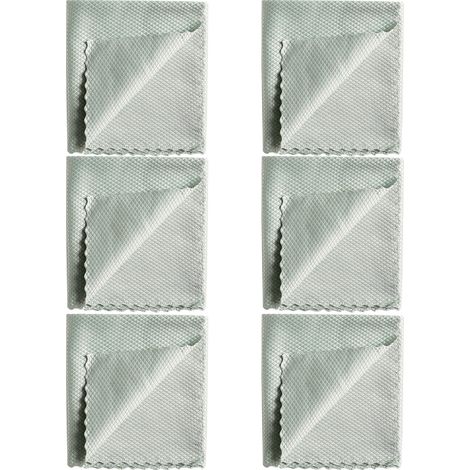 Chiffon Nettoyage Vitres - Microfibre Sans Peluches - Pour Fenêtres Miroirs Surface Lisse - Lot de 6 Pièces (1/5)